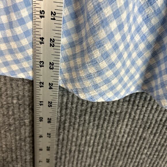 Matilda Jane Womens Gingham Plaid Floral Preppy Blouse Top Size Large Bohemian - Picture 9 of 9